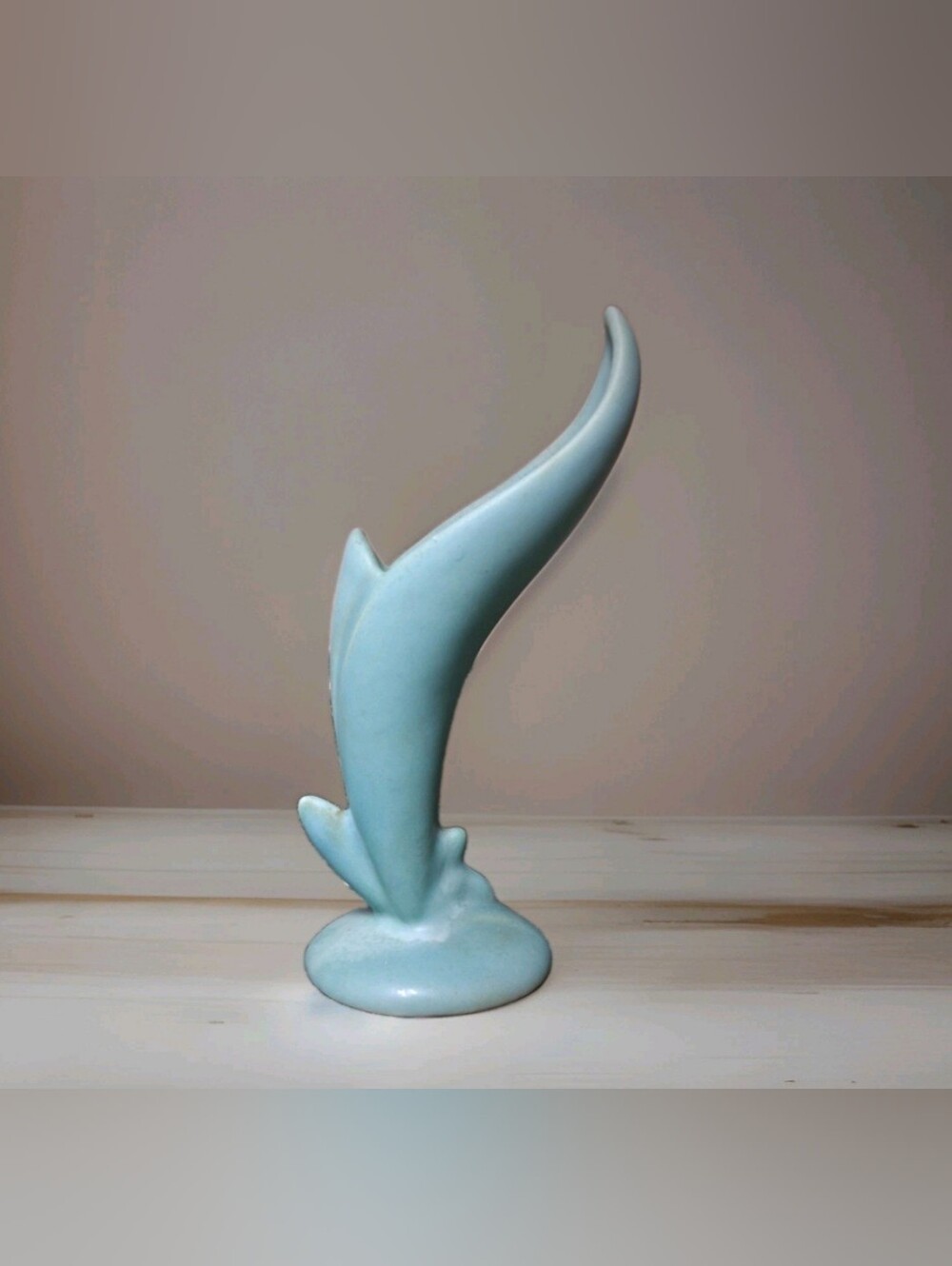Vintage Van Briggle Pottery Bird Of Paradise Vase Turquoise